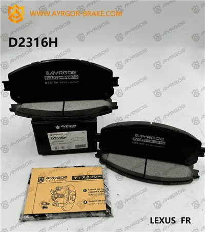 Pads coscáin D2316H do Lexus Rx AL10 agus Toyota Sienna XL30 agus Highlander XU50